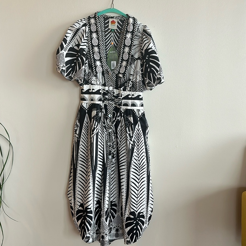 NWT Farm Rio Macaw Elegance Maxi Dress. Size M